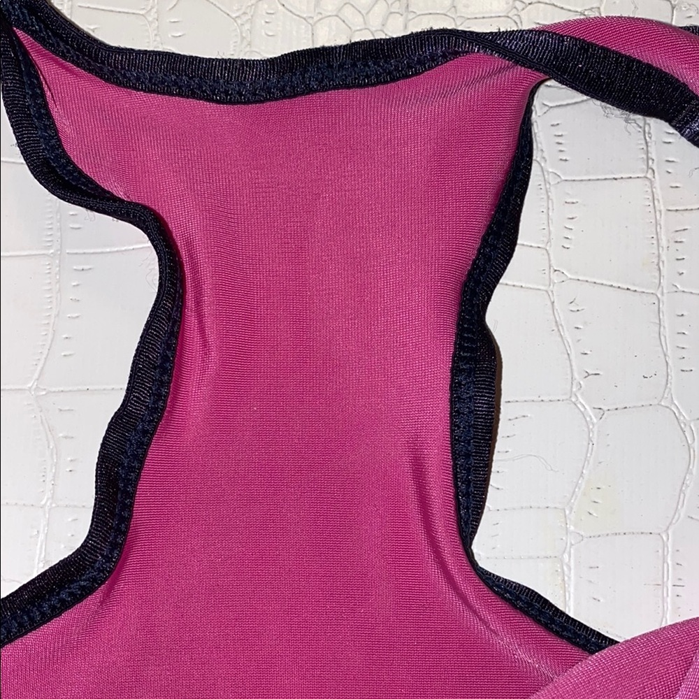 Under Armour Small Pink and Black Sports Bra with Racerback Design - Picture 2 of 6